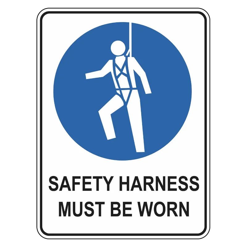 Mandatory Sign - Safety Harness Must Be Worn