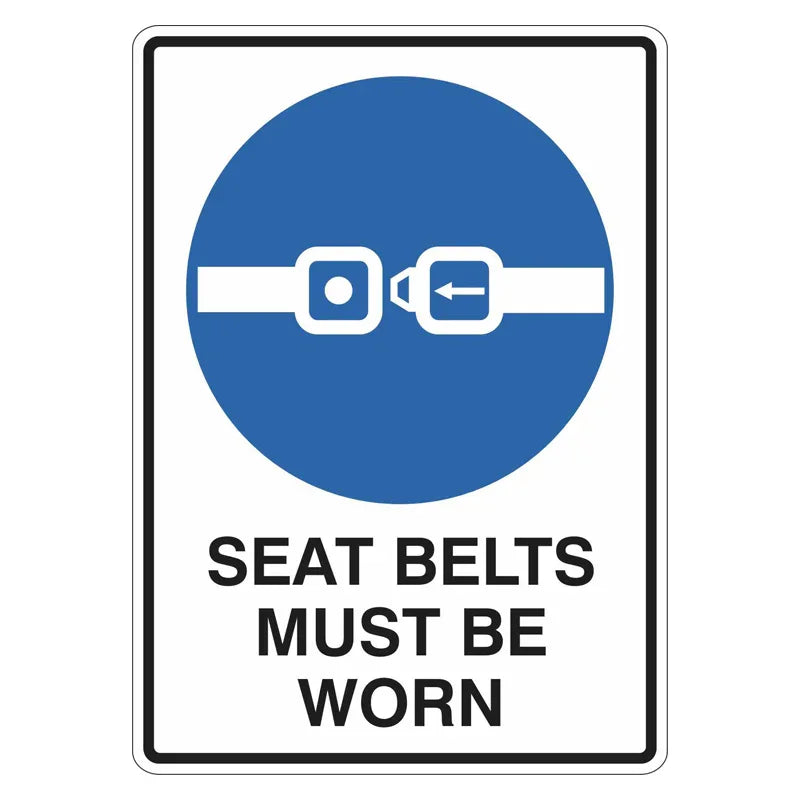 Mandatory Sign - Seat Belts Must Be Worn