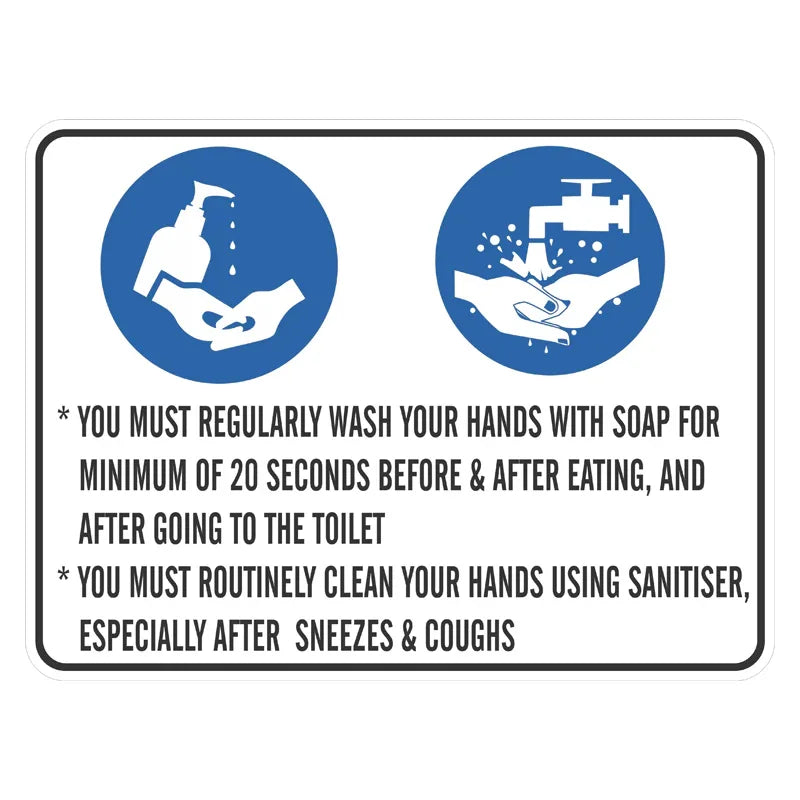 Mandatory Sign - You Must Wash and Sanitise Your Hands – Pro Safety Signs