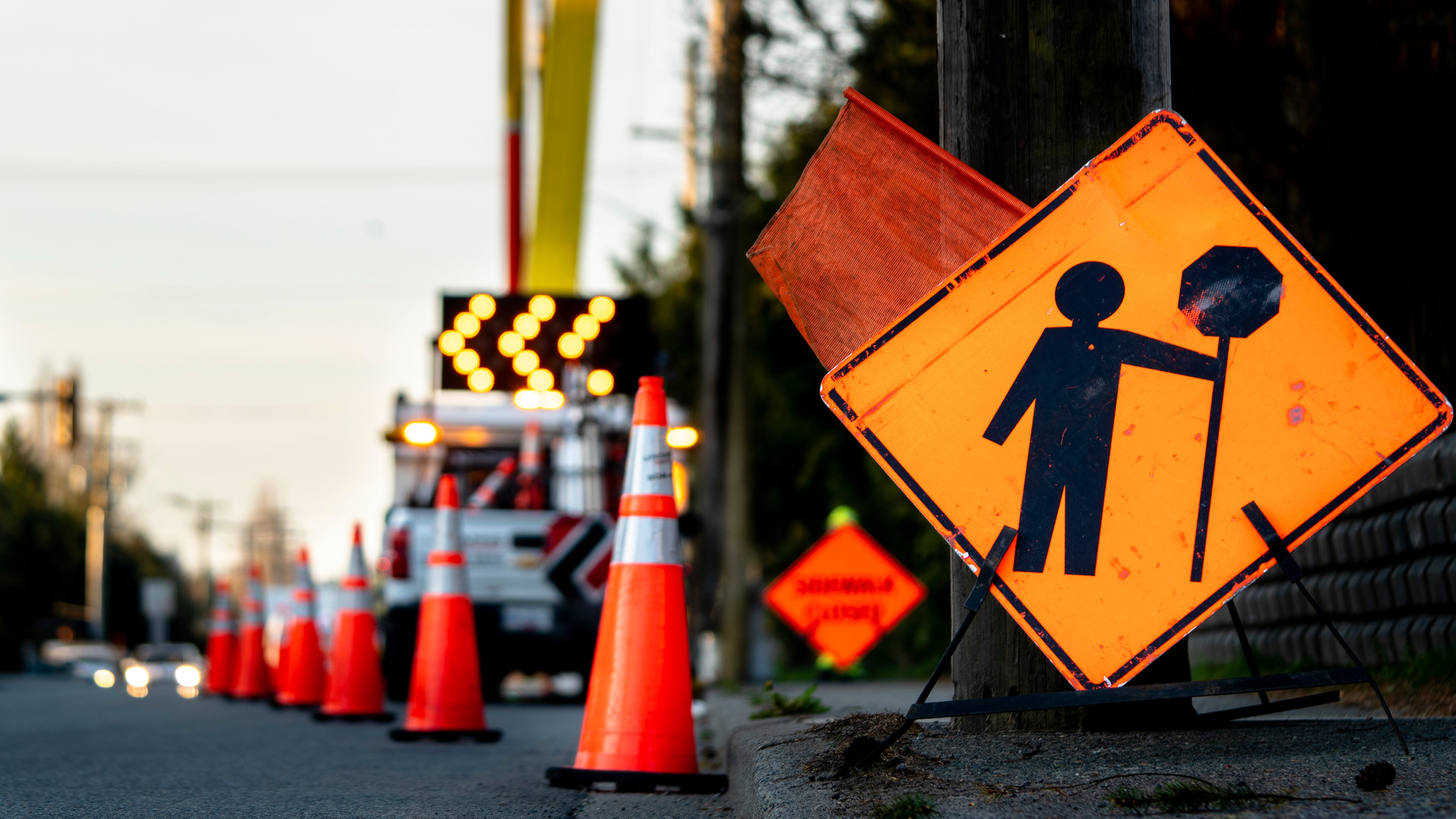 Roadwork signs
