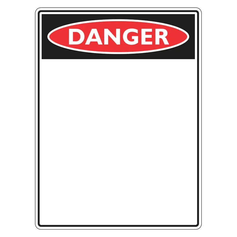 Danger Sign - Custom Text Portrait