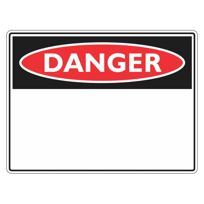 Danger Sign - Custom Text Landscape