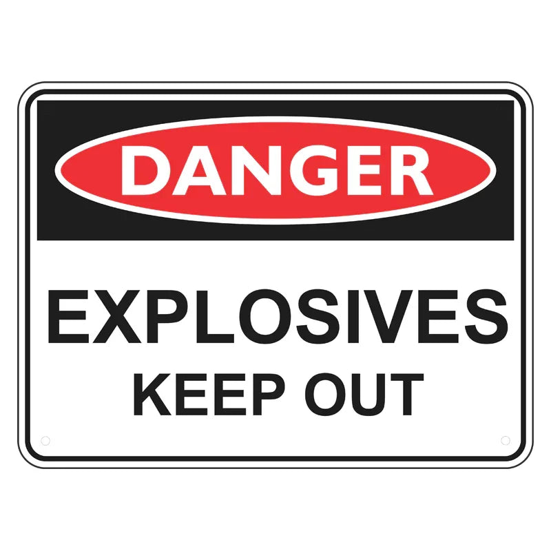 Danger Sign - Explosives Keep Out