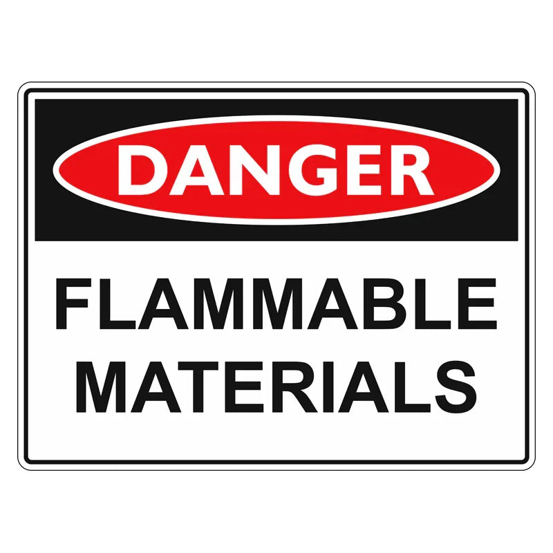 Danger Sign - Flammable Materials