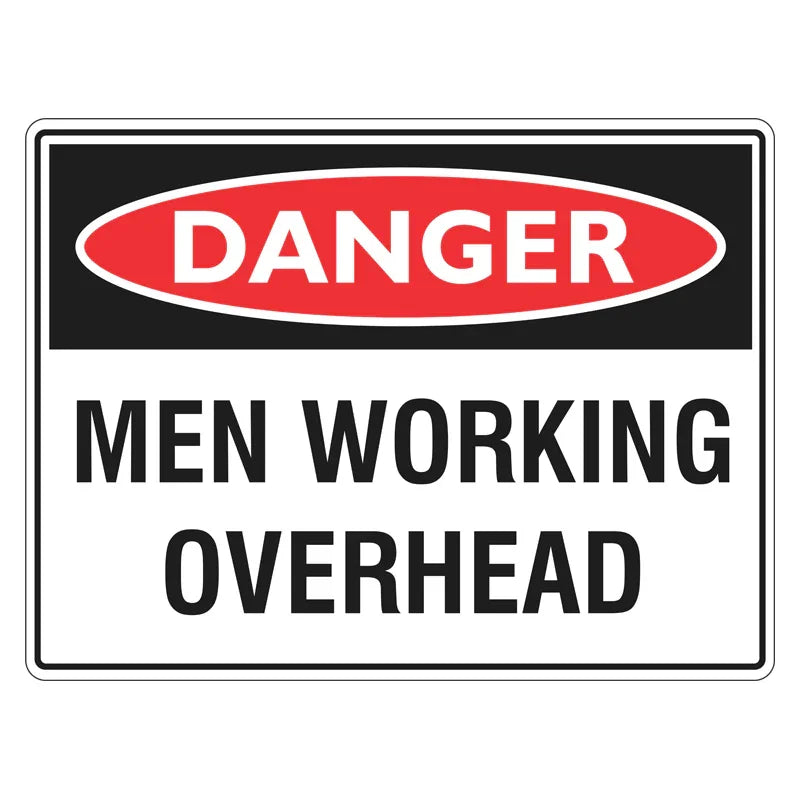 Danger Sign - Men Working Overhead