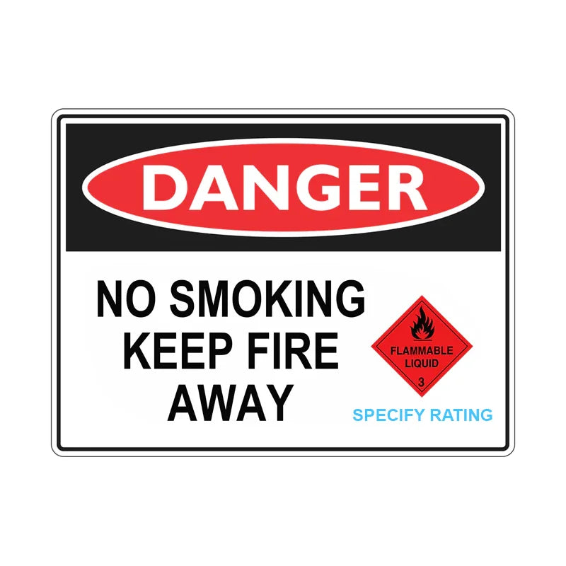 Danger Sign - No Smoking Keep Fire Away