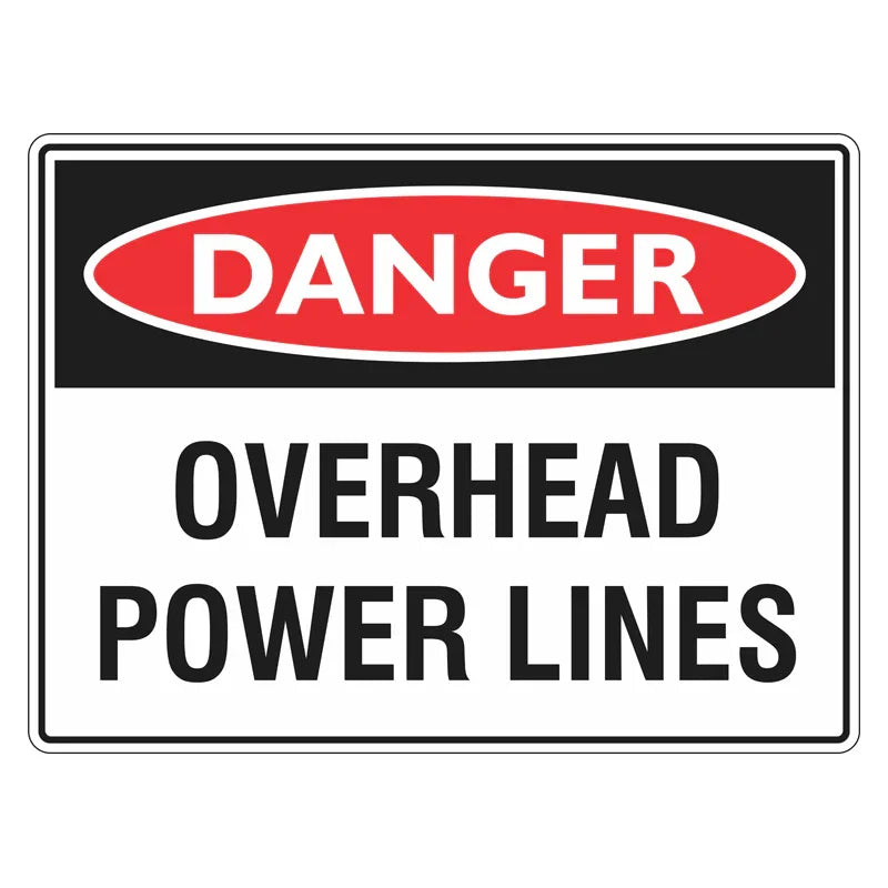 Danger Sign - Overhead Power Lines