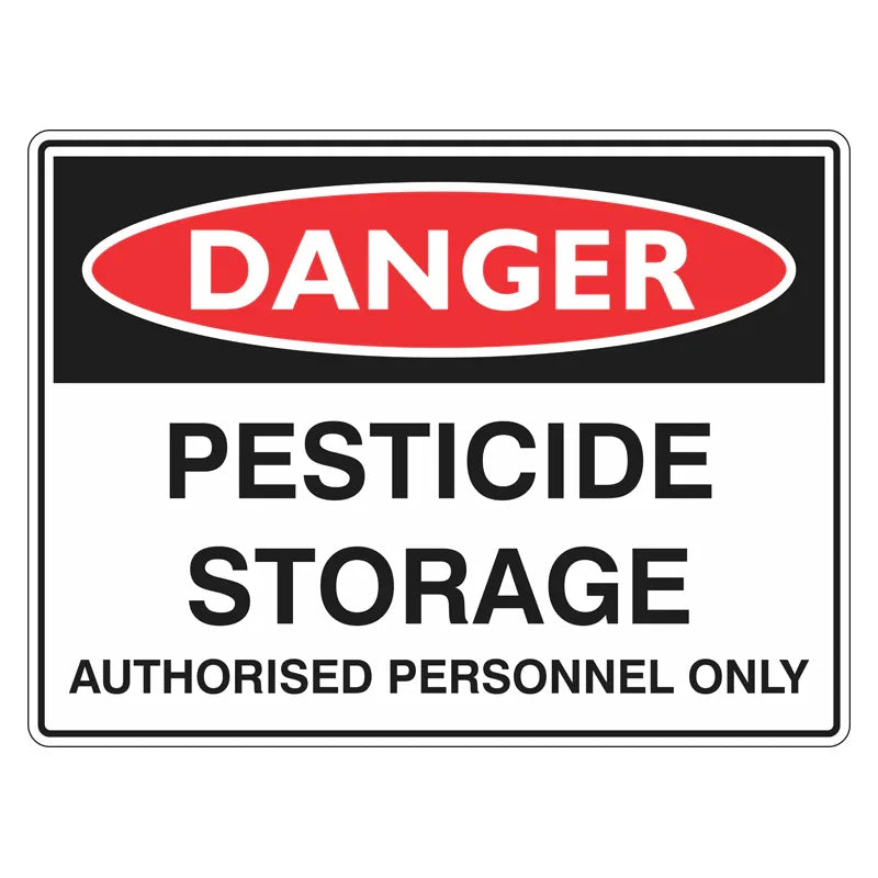 Danger Sign - Pesticide Storage