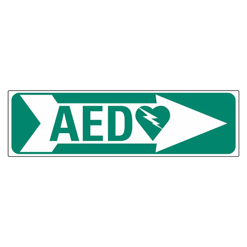 Emergency Sign - AED On The Right
