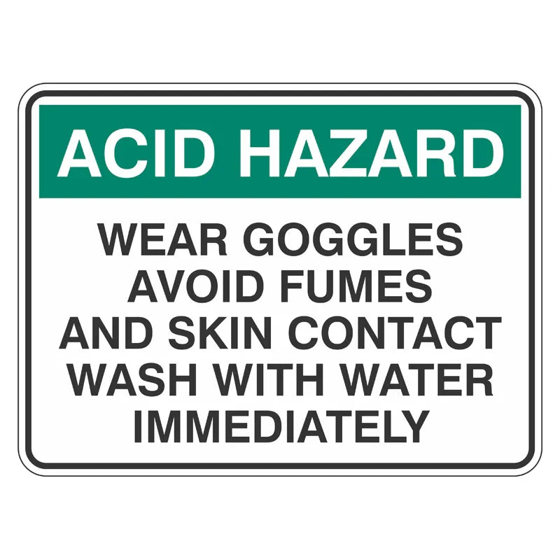 Emergency Sign - Acid Hazard