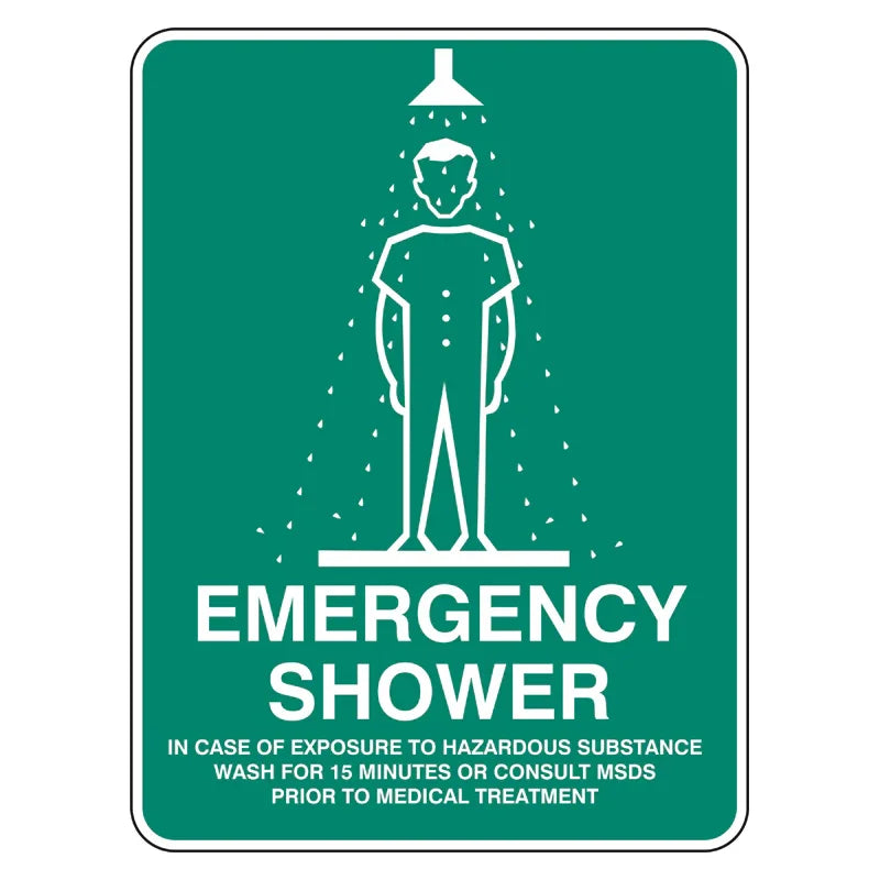 Emergency Sign - Emergency Shower Exposure to Hazard