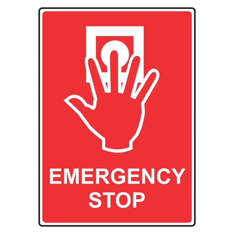 Emergency Sign - Emergency Stop Button