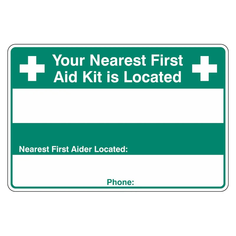 Emergency Sign - Your Nearest First Aid Kit Is Located