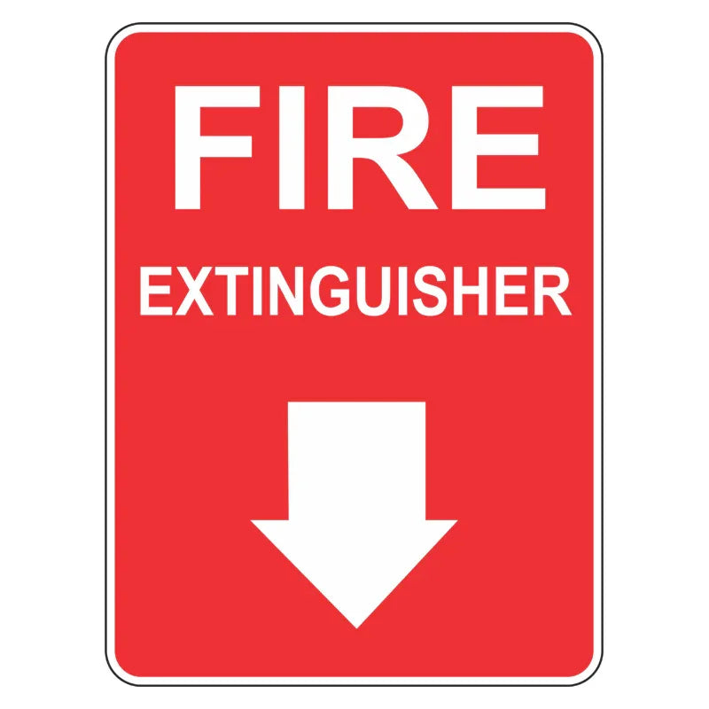 Fire Sign - Fire Extinguisher Below
