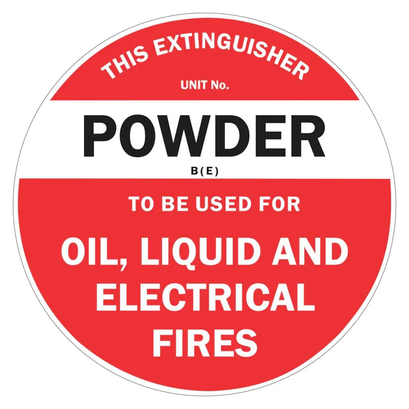Fire Sign - Fire Extinguisher Powder (Oil, Liquid)