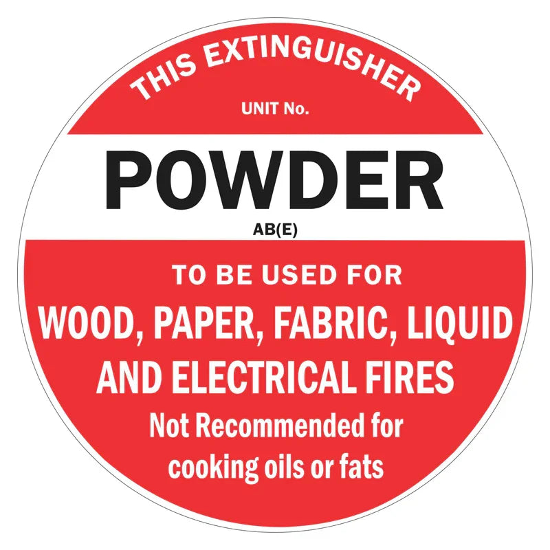 Fire Sign - Fire Extinguisher Powder (Wood, Paper)