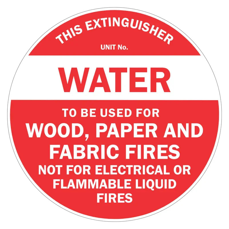 Fire Sign - Fire Extinguisher Water