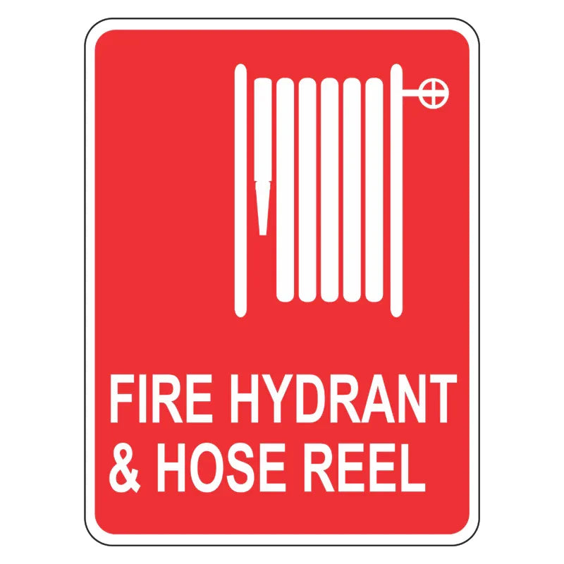 Fire Sign - Fire Hydrant And Hose Reel With Icon