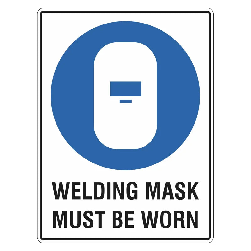 Mandatory Sign - Welding Mask Must Be Worn