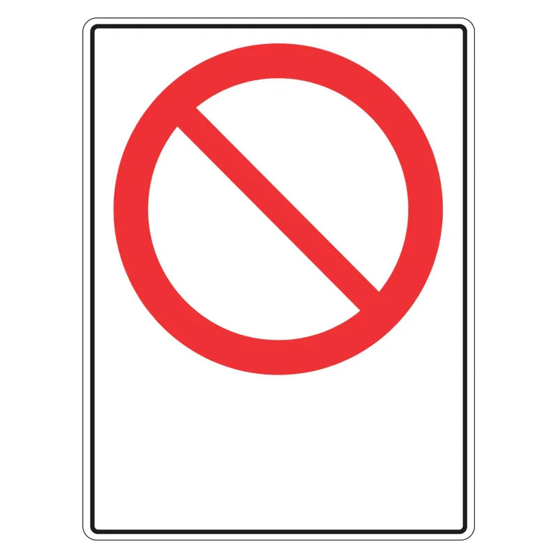 Prohibition Sign - Blank Custom
