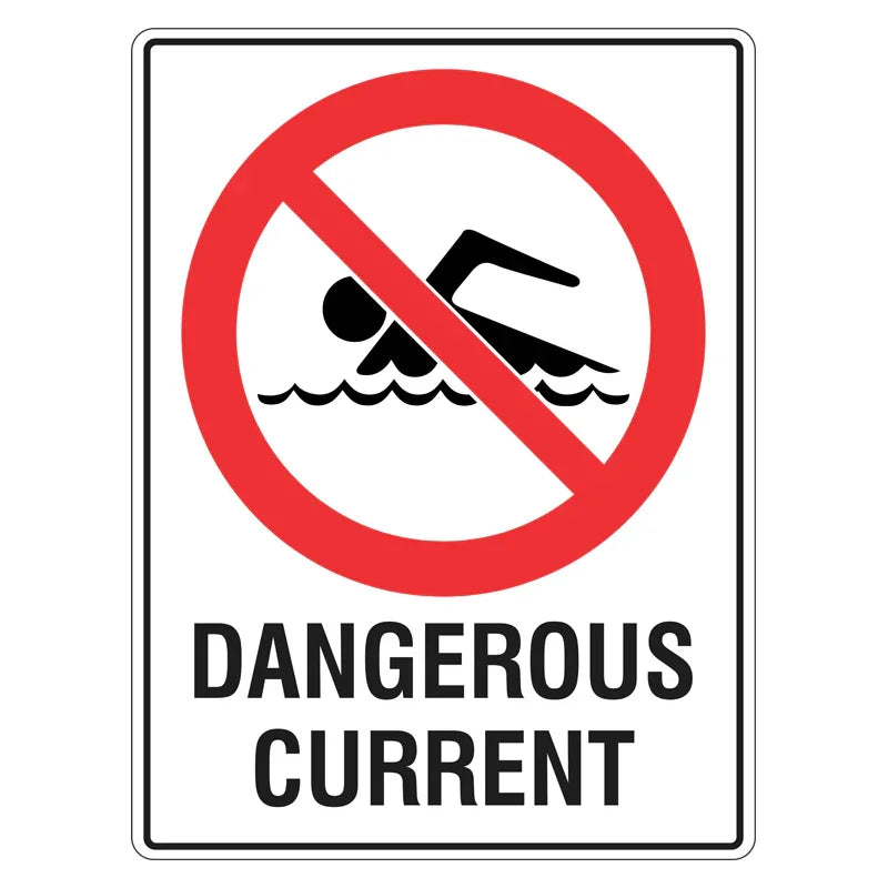 Prohibition Sign - Dangerous Current