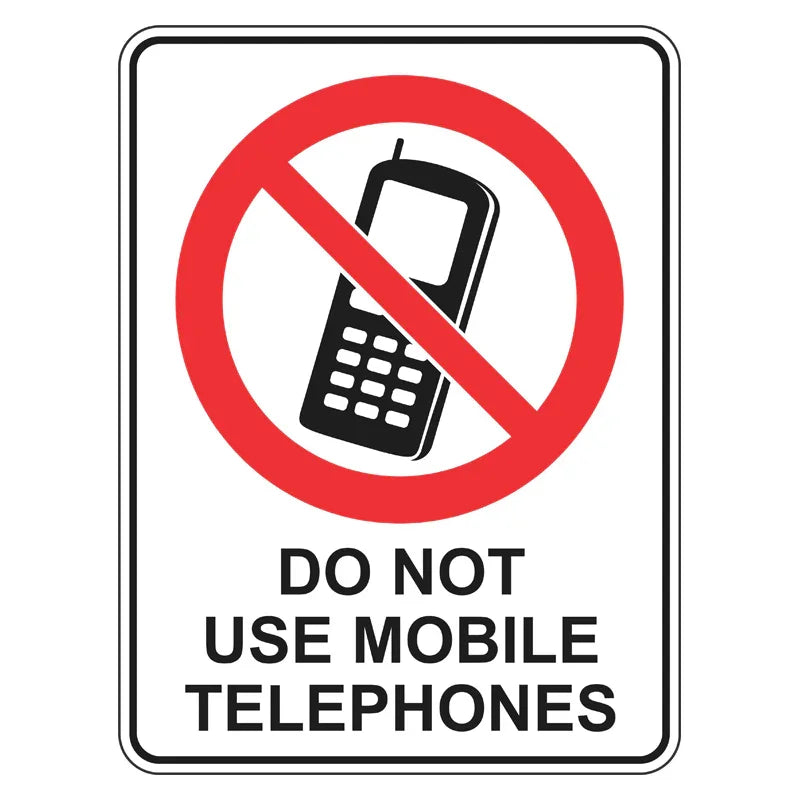 Prohibition Sign - Do Not Use Mobile Telephones