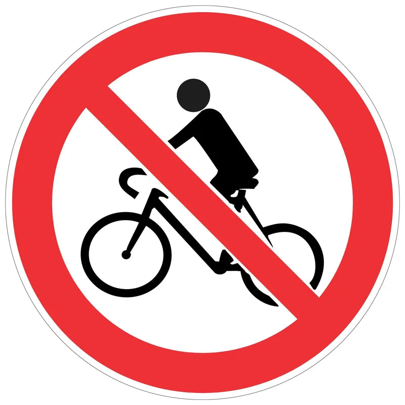 Prohibition Sign - No Bicycles Icon