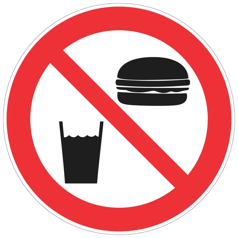 Prohibition Sign - No Food Or Drink