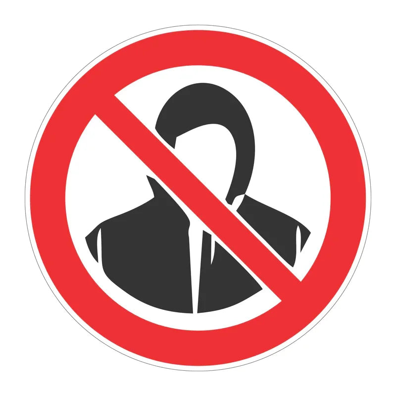 Prohibition Sign - No Hoodies