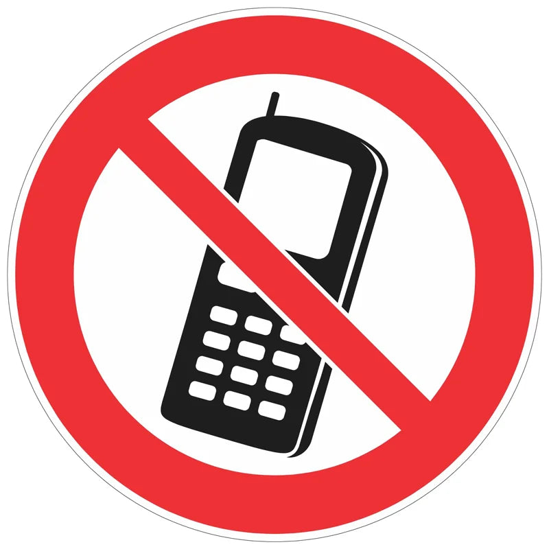 Prohibition Sign - No Mobile Phones