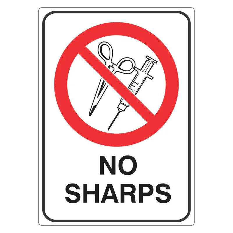 Prohibition Sign - No Sharps – Pro Safety Signs