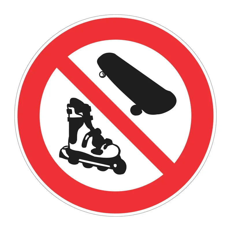 Prohibition Sign - No Skateboards, Rollerblades