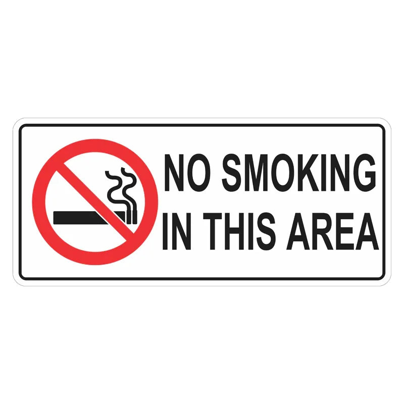Prohibition Sign - No Smoking In This Area - Landscape