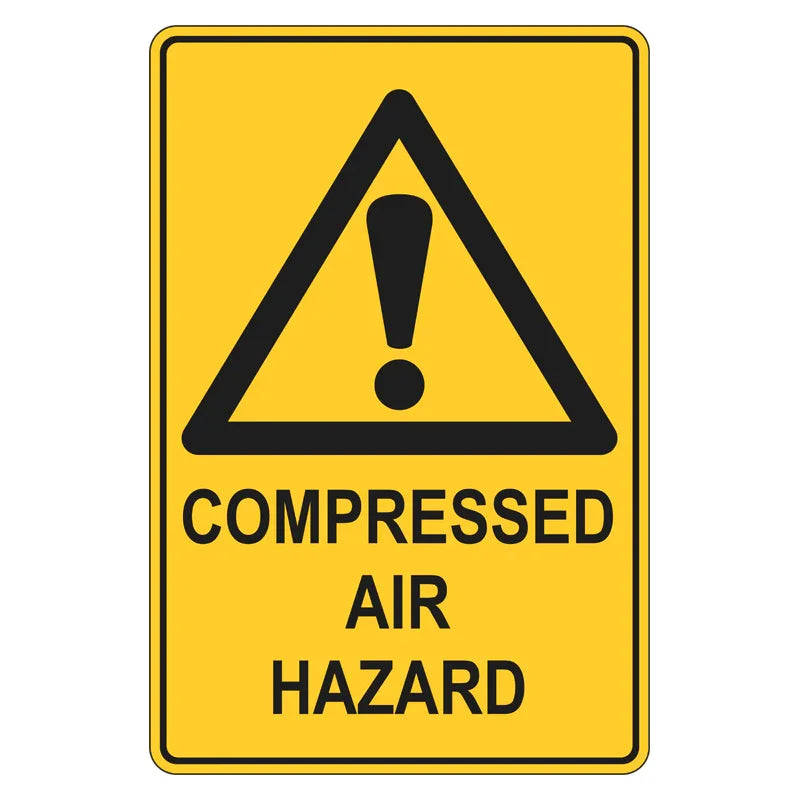 Warning Sign - Compressed Air Hazard