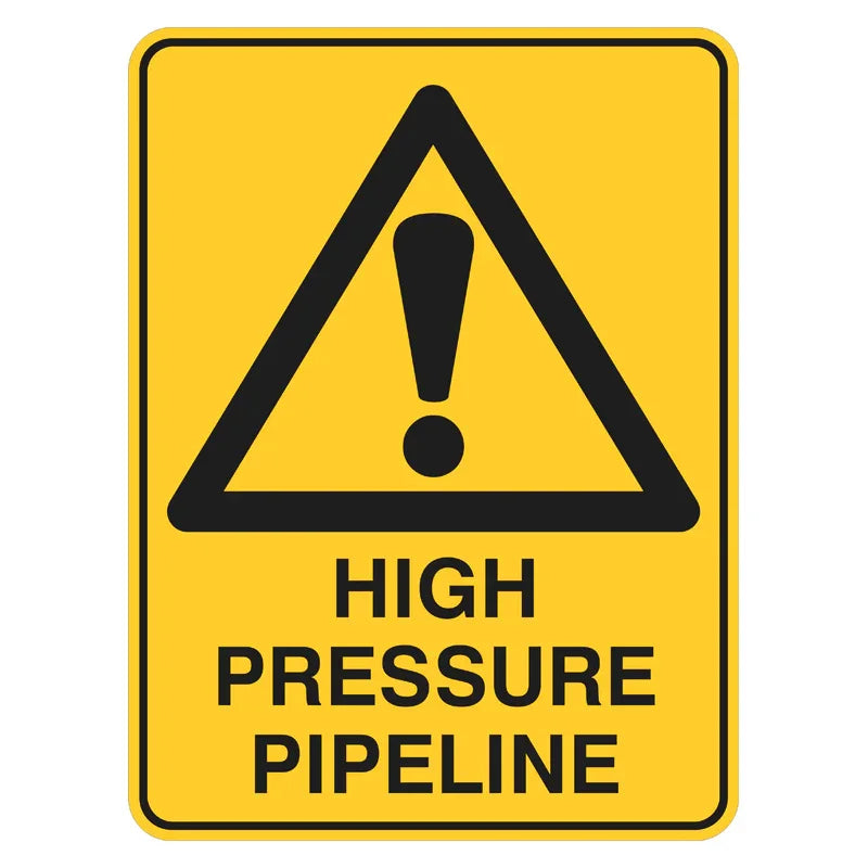 Warning Sign - High Pressure Pipeline