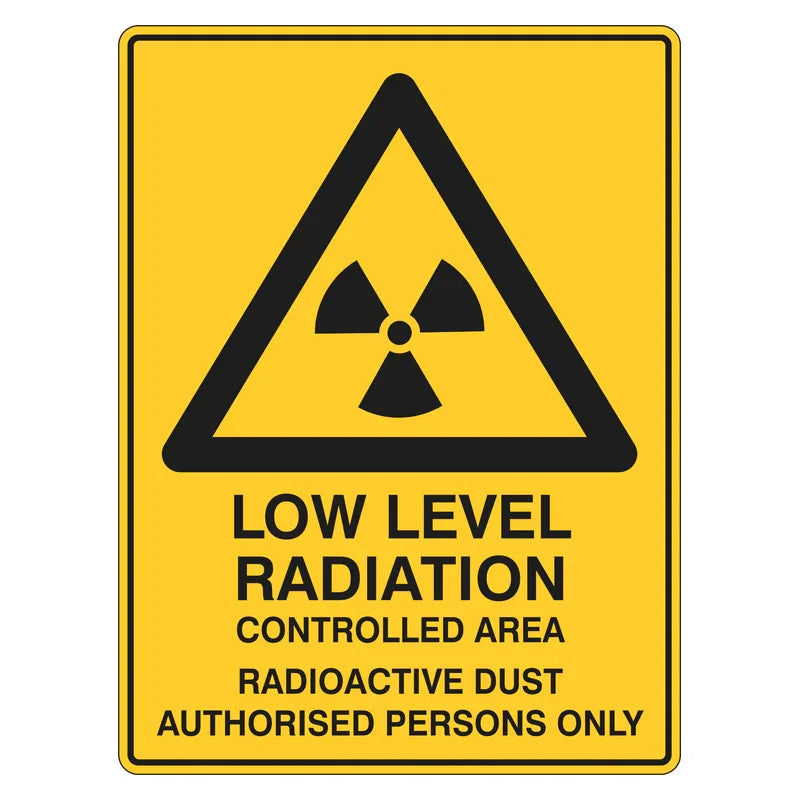 Warning Sign - Low Level Radiation, Authorised Persons Only