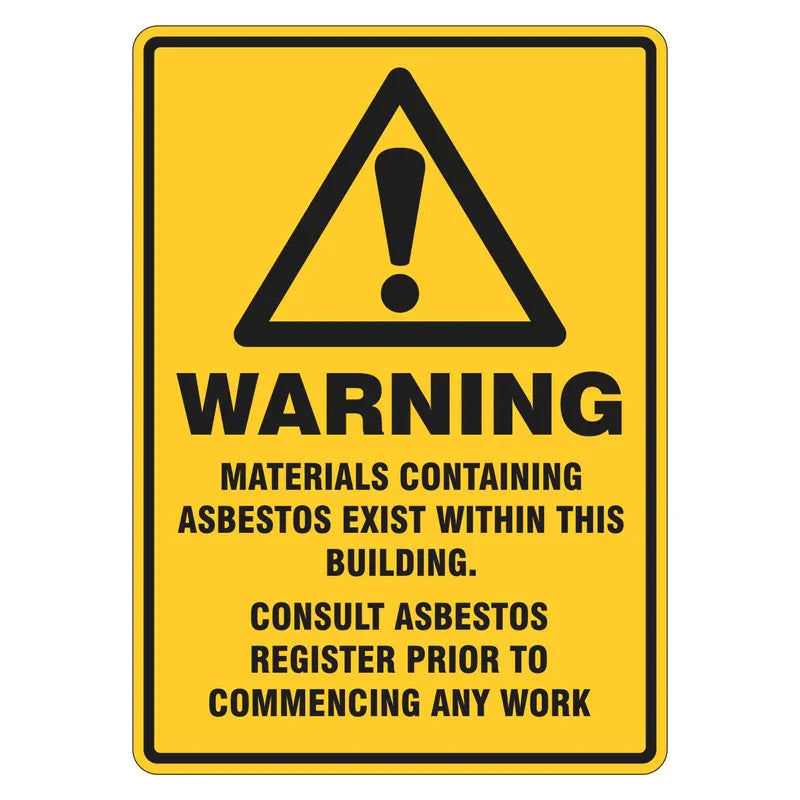 Warning Sign - Materials Containing Asbestos Exist Within This Building
