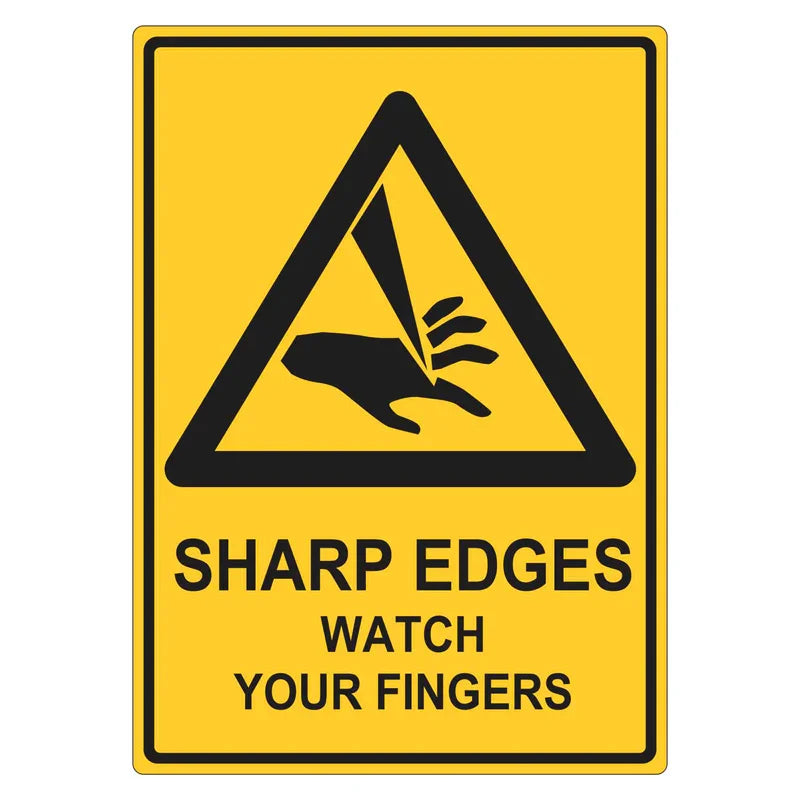 Warning Sign - Sharp Edges, Watch Your Fingers