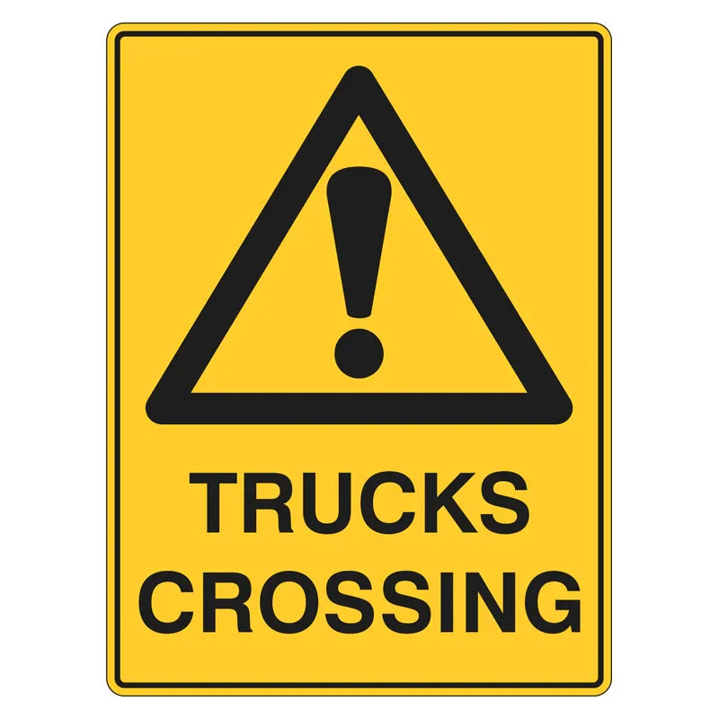 Warning Sign - Trucks Crossing