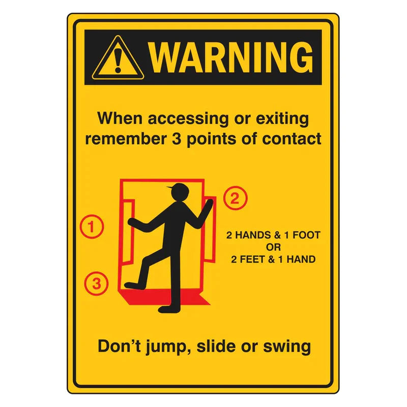 Warning Sign - When Accessing Or Exiting